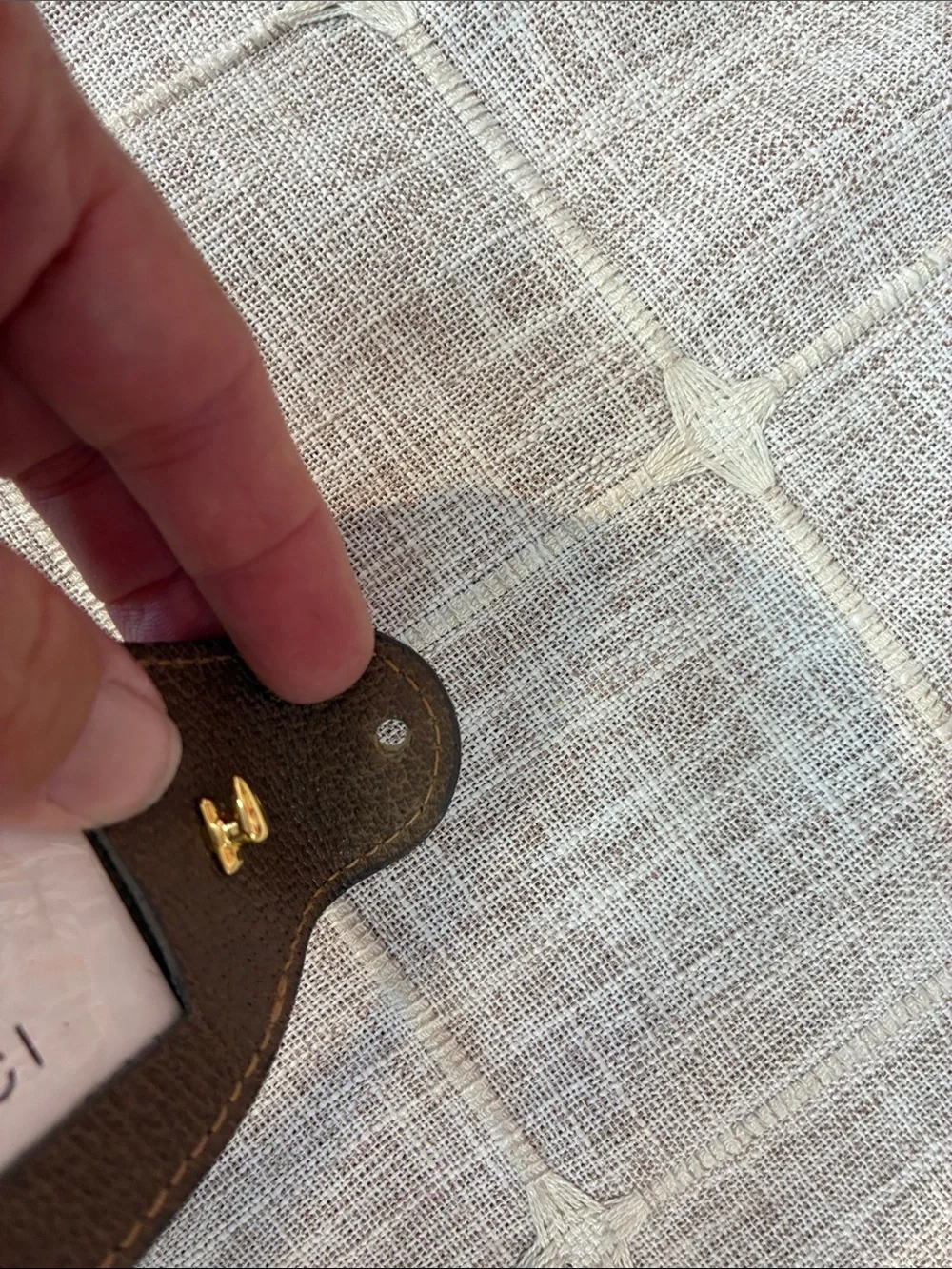 Gucci Brown Leather Key & Card Holder with Gold Snap
